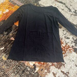 NWT long sleeve black top